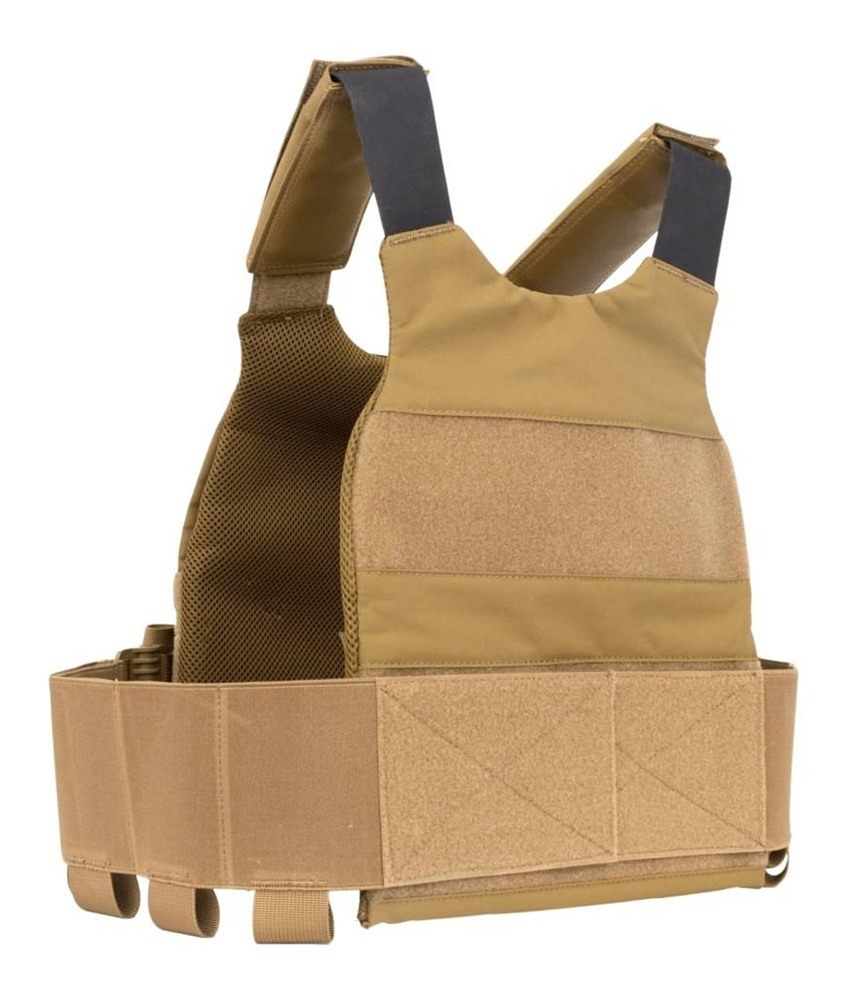 Guard Dog Security Trakr Plate Carrier FDE with Front Placard view 2