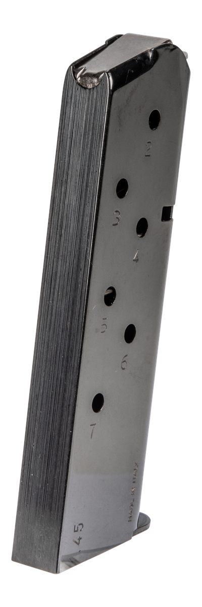 Mec Gar Magazines MGCG4507B 1911 Government 7rd 45 ACP, Blued Carbon Steel