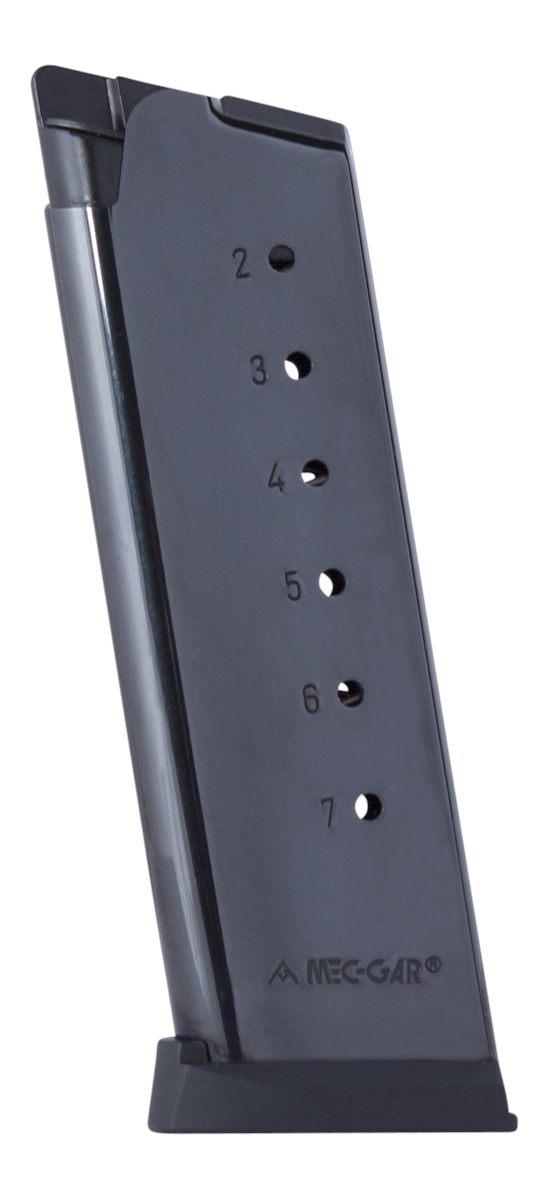Mec Gar Magazines 1911 Officer Handgun with Plastic Removable Buttplate Fol