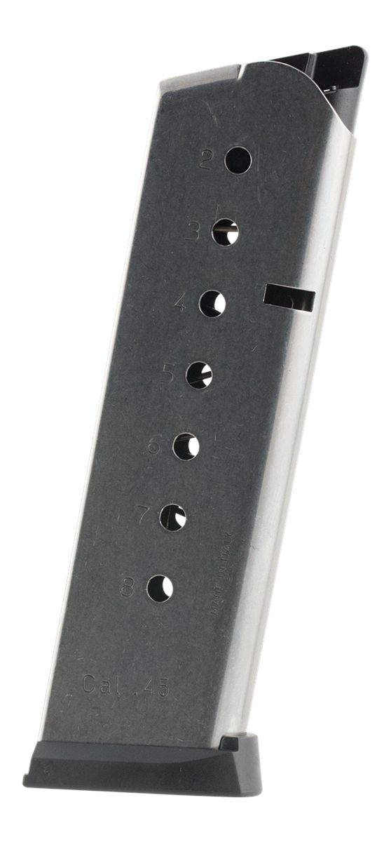 Mec Gar USA 1911 Govt Handgun Magazine with Plastic Removable Buttplate Fol