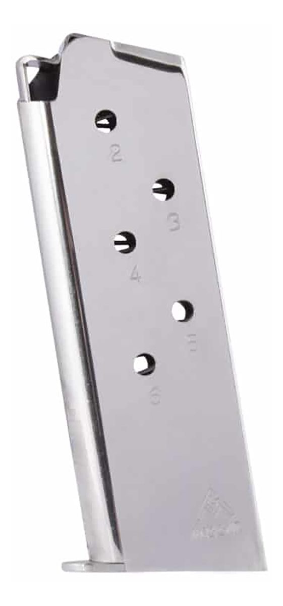 Mec Gar Magazines MGCO4506N 1911 6rd 45 ACP Fits Officer Nickel Carbon Stee