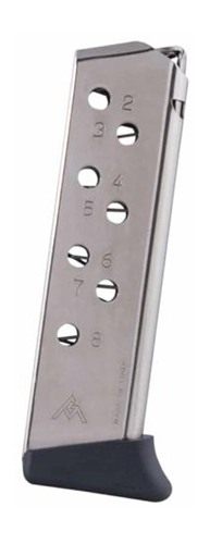 Mec Gar Usa Walther PP Handgun Magazine Nickel with Finger Rest Floorplate