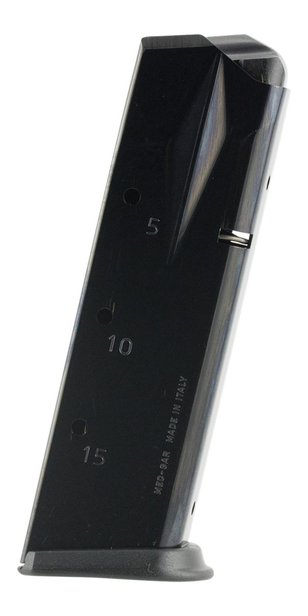 Mec Gar Magazines MGP22815B Sig 15rd 9mm Luger Fits P229/P228, Blued Carbon