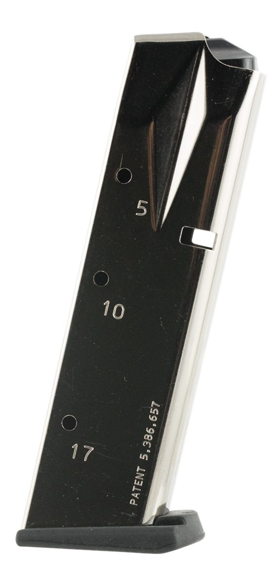 Mec Gar Magazines MGSW5917N S W Nickel 17rd 9mm Luger for 5900 Series/910/9