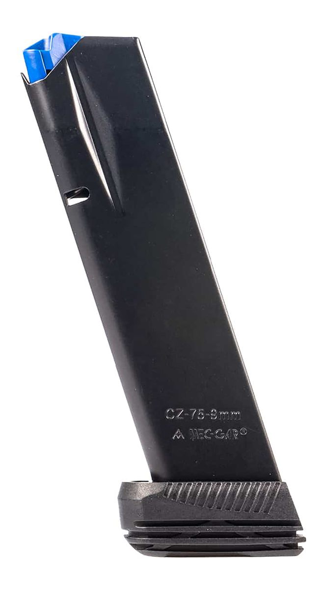 Mec Gar Magazines MGCZ7519M CZ 19rd Extended 9mm Luger Fits Shadow 2/CZ 75
