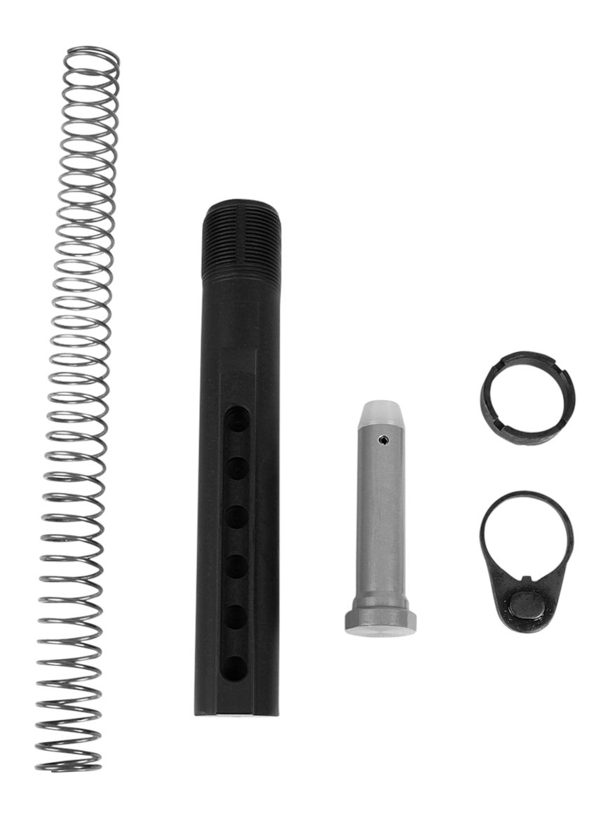 LBE Unlimited MILBUFKT Mil-Spec Buffer Tube Kit 6 Position AR-15 Black