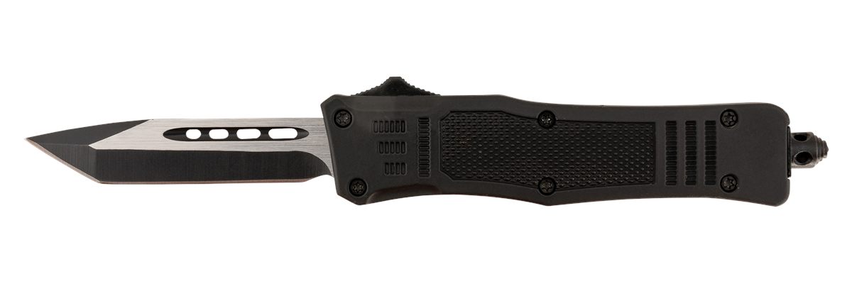 Steel River Knives MT616BT Spartan Mini 2.75in OTF Tanto Plain Black/Silver