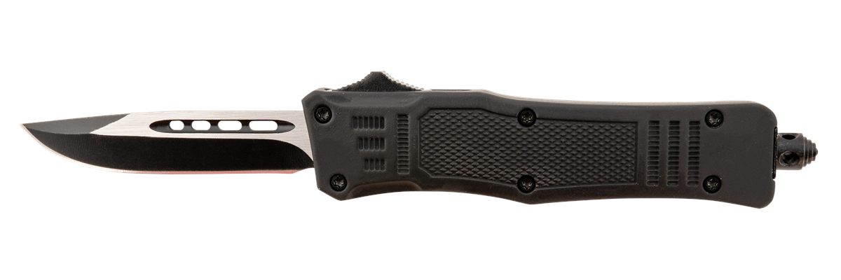 Steel River Knives MT616BDP Spartan Mini 2.75in OTF Drop Point Plain Black/