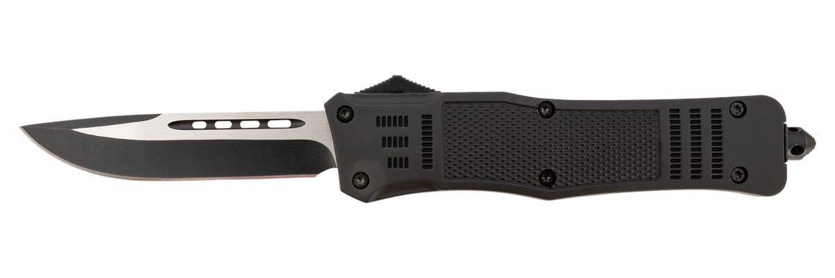 Steel River Knives T620BDP Spartan 3.75in Drop Point Black/Silver 440C SS B