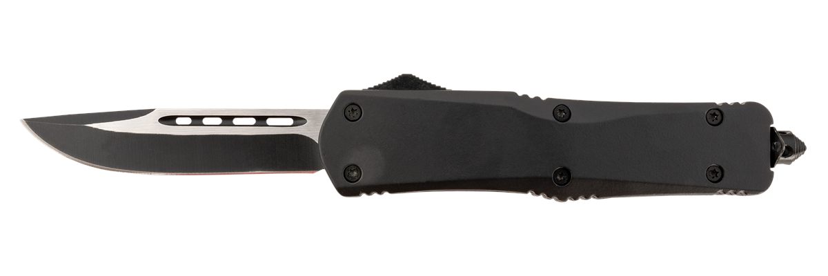Steel River Knives T624BDP Spartan 3.75in Drop Point Black/Silver 440C SS B