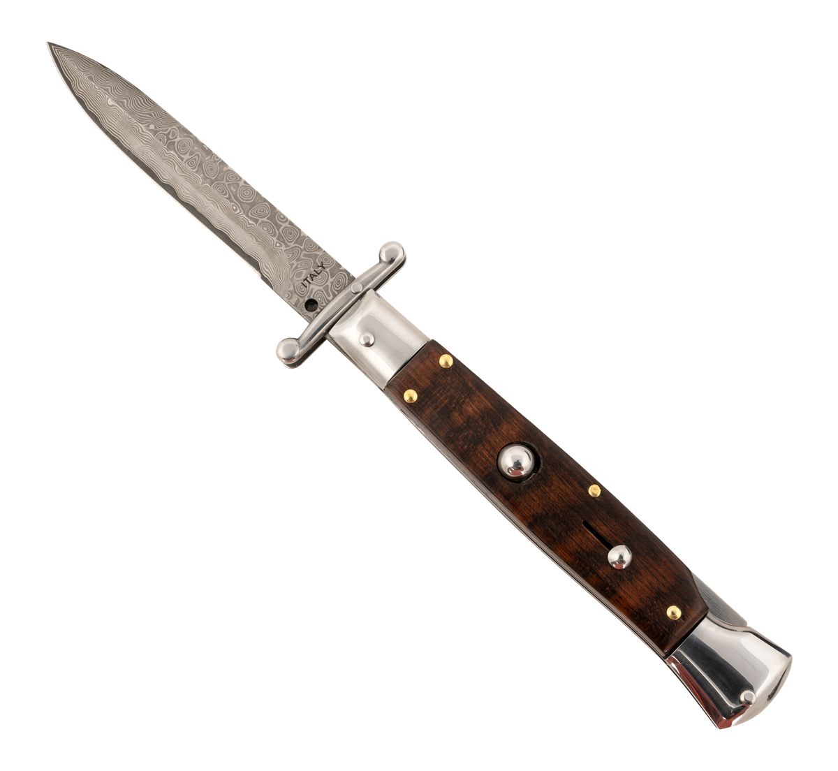 Steel River Knives SGSWRDAM Spartan 3.9in Italian Bayonet Damascus 5.1in Sn