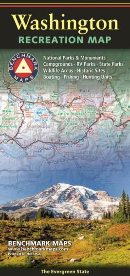 Benchmark Maps Washington Recreation Map, The Evergreen State, 2024 Edition