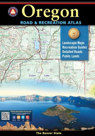 Benchmark Maps Oregon Road and Recreation Atlas - 11th Edition, 2024 (Bench view 2