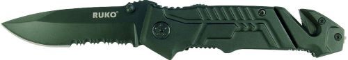 Ruko Folder Spring Assist 3.25in Rubber Black Handle view 2
