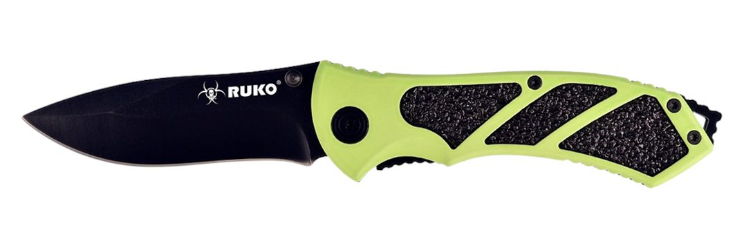 Ruko RUK0061HG-CS 440A 3-1/4inHIVIZ GRN Folding