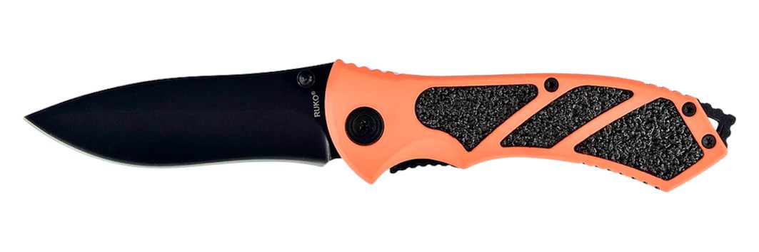 Rynoblade Knives Ruko RUK0061BZ 440A 3-1/4inBLAZ ORN/BLK Folding