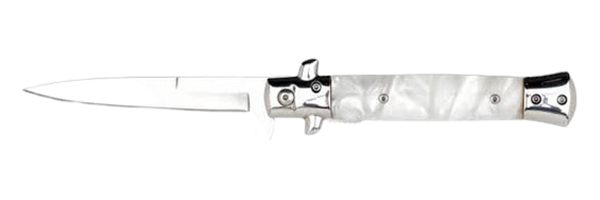 Rynoblade Knives Ruko RUK0184WP 420A 4inWHT Pearl Acrylic Folding
