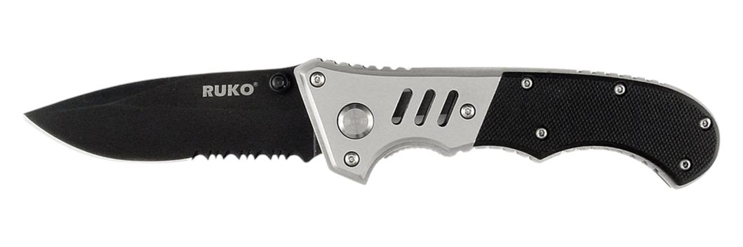 Rynoblade Knives Ruko Ruk0128set 440a Tact/trad Pakawood Fold