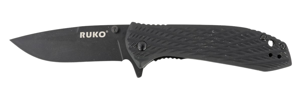 Rynoblade Knives Ruko RUK0179BBK 440C 3-1/4inBLK Handle Folding