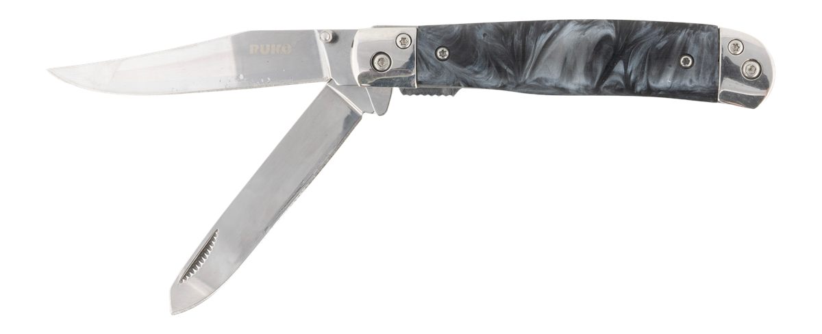 Rynoblade Knives Ruko Ruk0185bp 420a Trapper Blk Pearl Folding