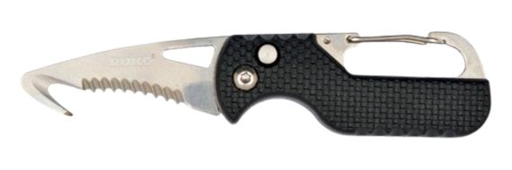 Rynoblade Knives Ruko Spring Assist Folder 1.75in Rescue Knife Black
