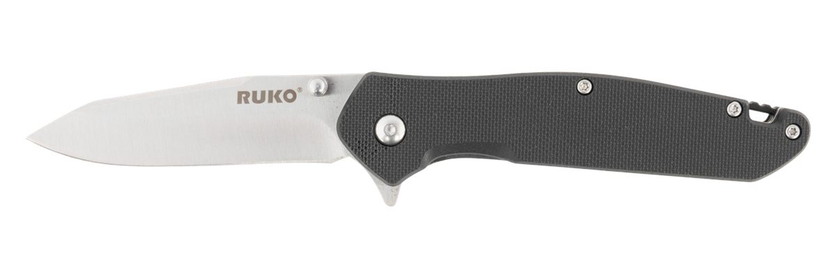 Rynoblade Knives Ruko RUK0187BK 420A 3.25inTACT BLK GFR Folding