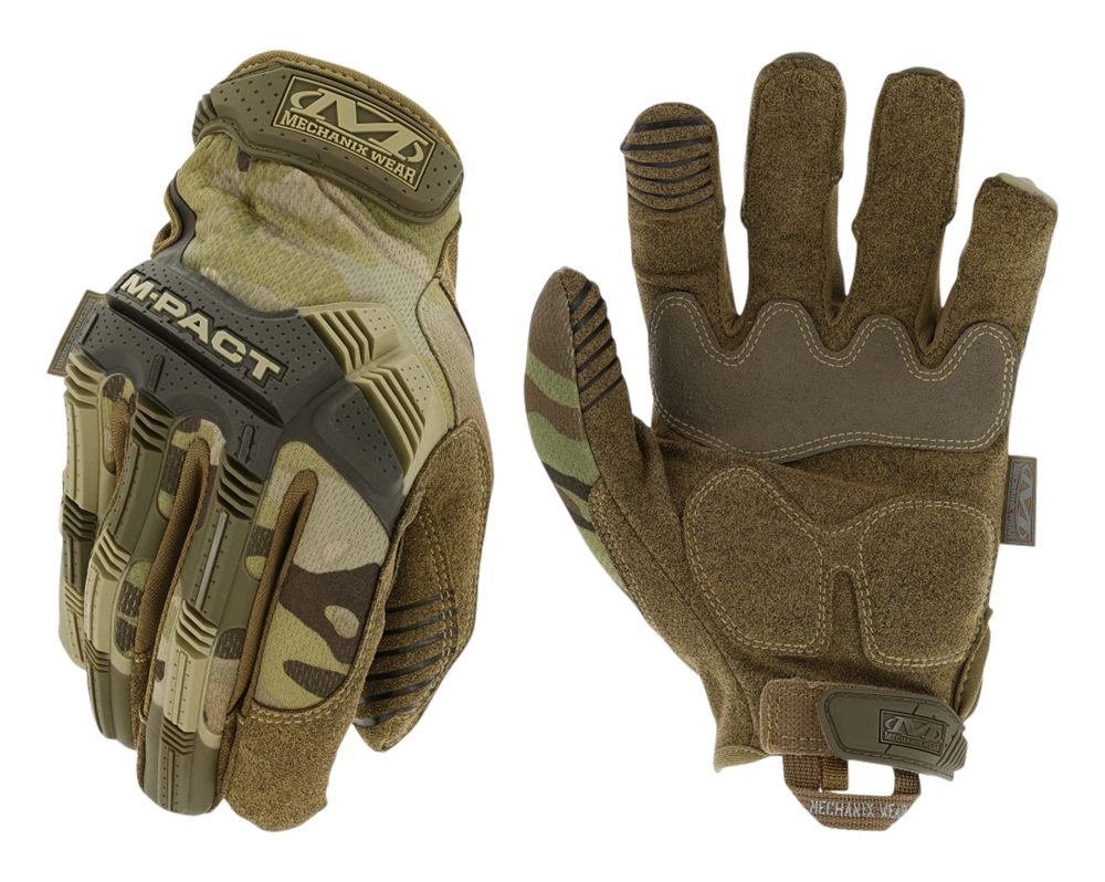 Mechanix Wear MPT78008 M-Pact Multi-Cam Synthetic Leather Small TPR Closure
