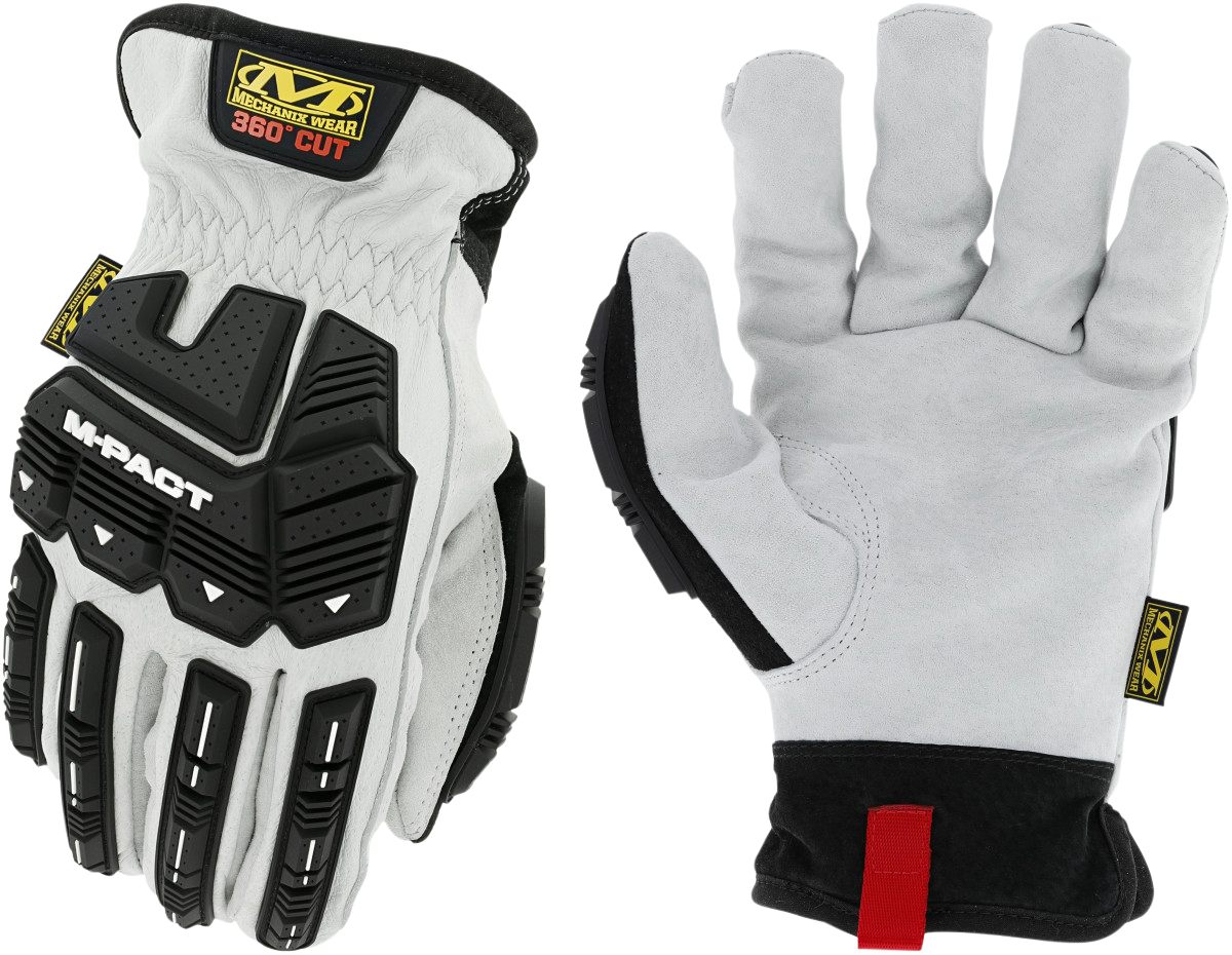 Mechanix Wear LDMPHDX000 M-Pact HD Driver F8-360 White DuraHide Leather Sma