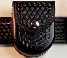 Safariland M/90h Handcuff Case Top Flap Hinged Cuffs Black B/weave Chrome