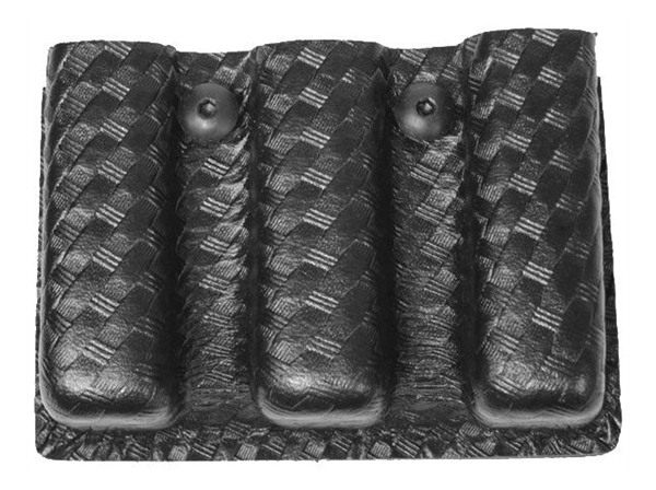 Safariland Sfld M/775 Slimline Triple Mag Pouch Open Top B/w Finish For Glo