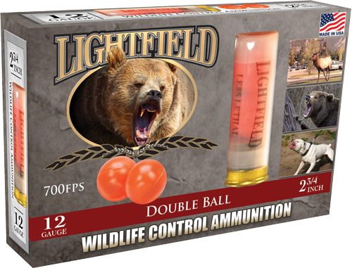 Lightfield 12GA 2.75in W/2 Rubber Balls 5RD 10BX/CS