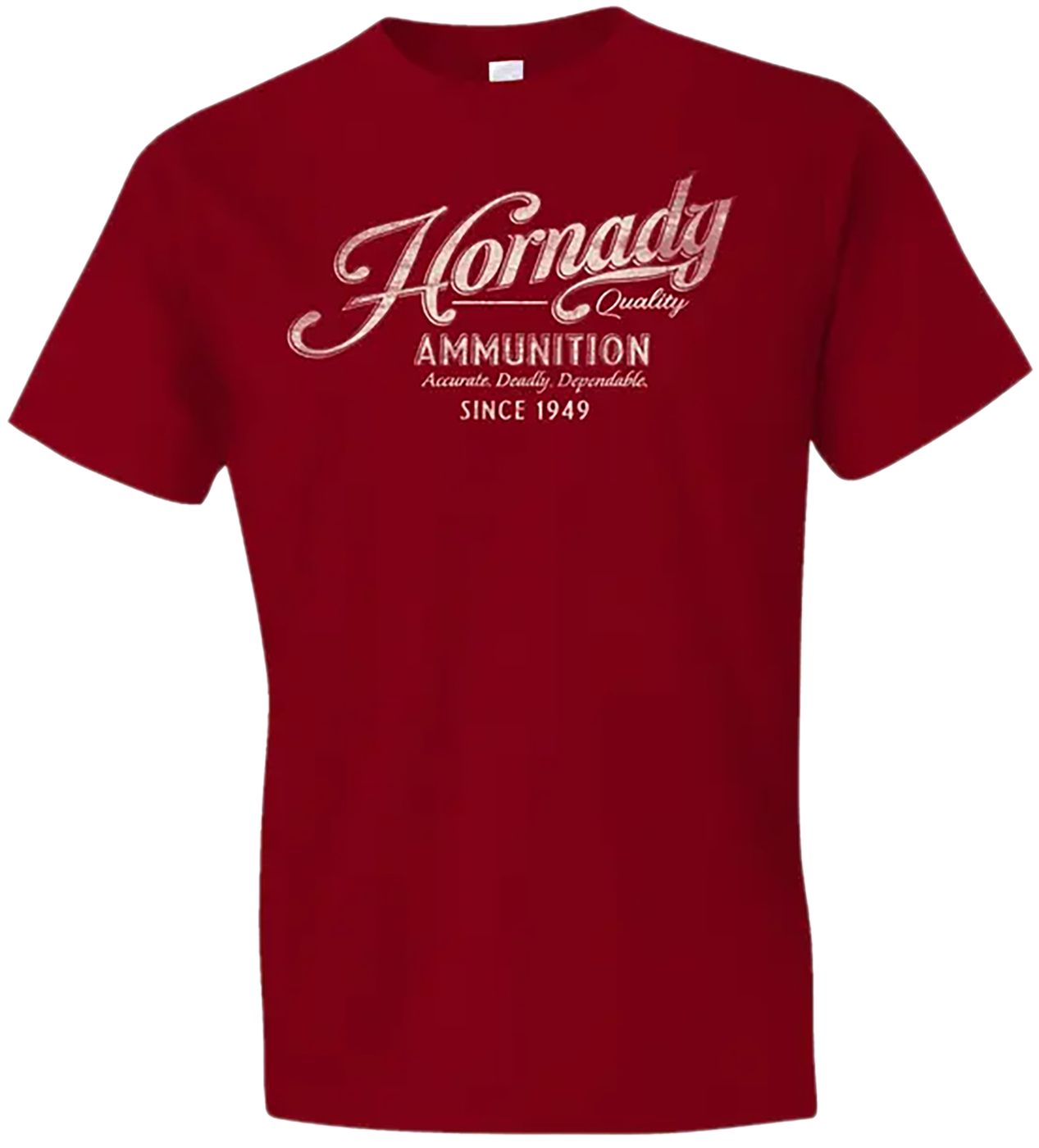 Horizon Design Hornady Gear 31872 Vintage Script Red Cotton Semi-Fitted Med
