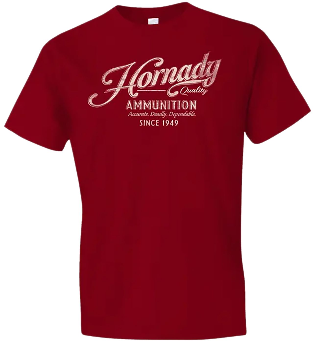 Horizon Design Hornady Gear 31875 Vintage Script Red Cotton Semi-Fitted 2XL