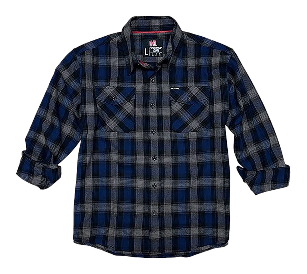 Horizon Design Hornady Gear 32206 Flannel Shirt 3XL Navy/Black/Gray, Cotton