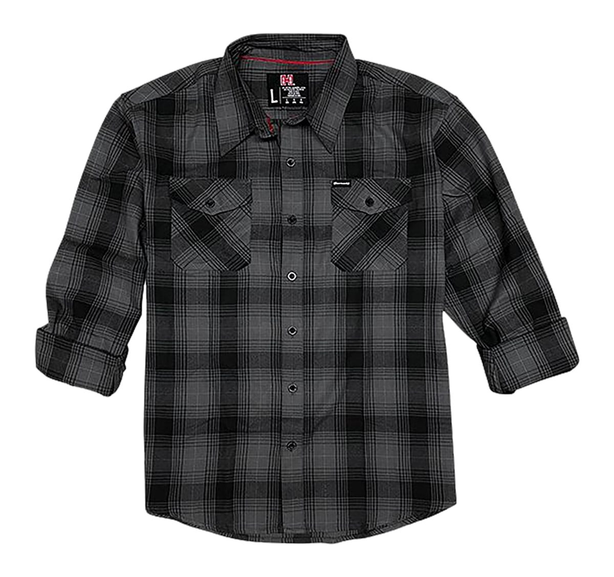 Horizon Design Hornady Gear 32226 Flannel Shirt 3XL Gray/Black, Cotton/Poly