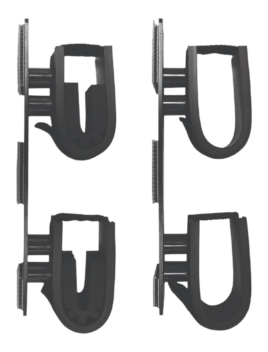 Rugged Gear 10040 Dual Lock Gun Holder Black Metal 2 Pack