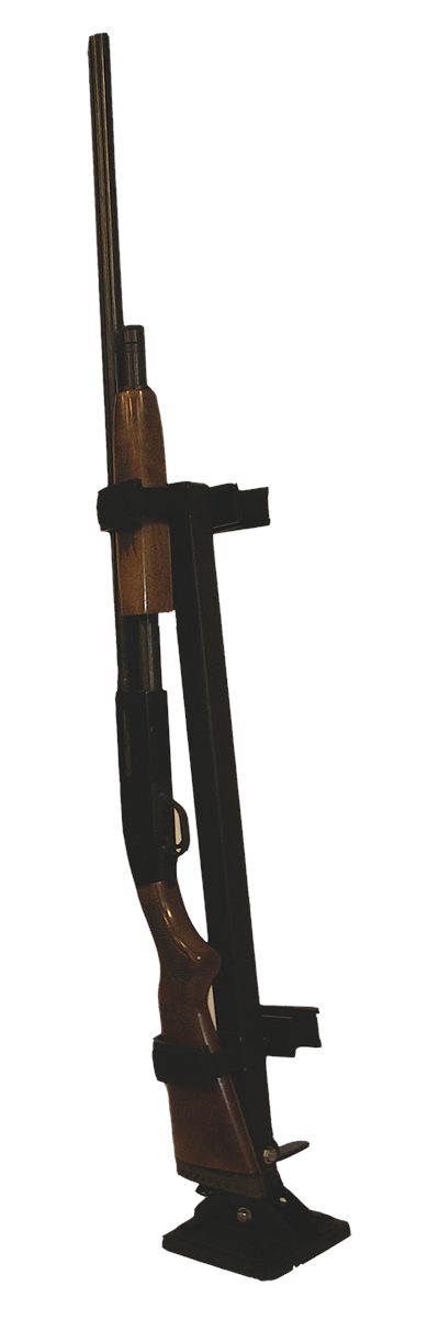 Rugged Gear 10083 Floor Mount Gun Rack Permanent 2 Rifle/Shotgun Black Meta