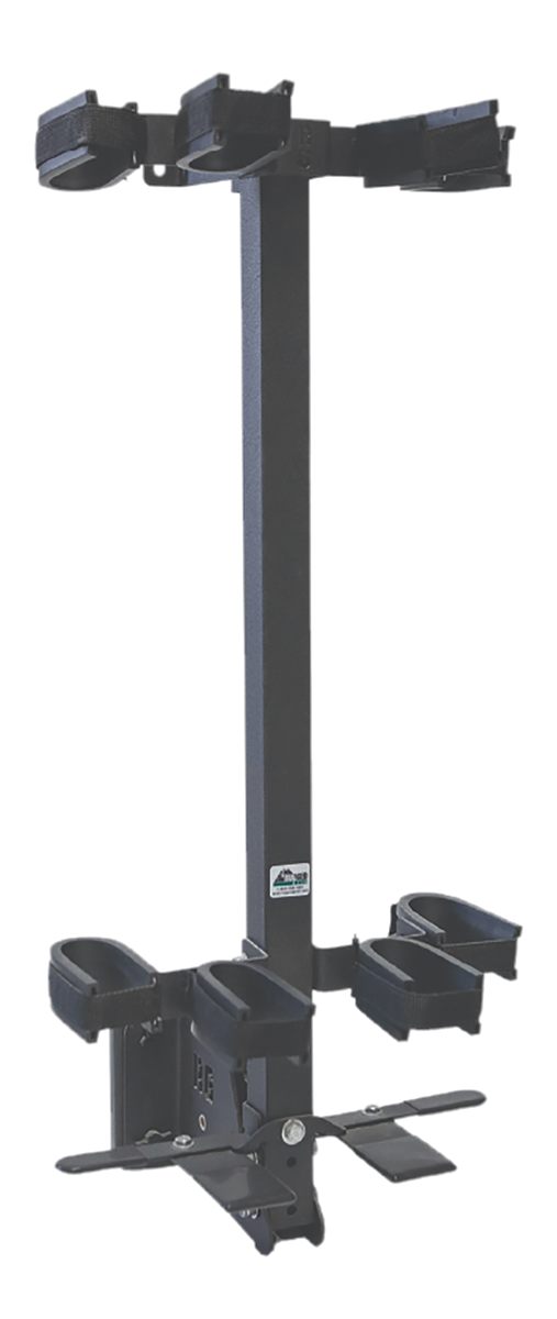 Rugged Gear 11094 Wall Mount Removeable Black Steel Holds 4 Rifle/Shotgun