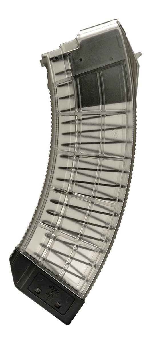US Palm Century Arms AK30R Rifle Magazine Clear/Black Polycarbonate 7.62x39 view 2