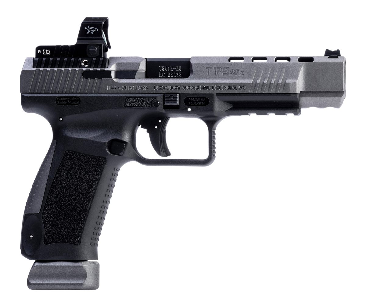 Century Arms Canik Tp9sfx Tungsten 9mm Pstl W/ Mecanik Mo2 Optic 2-20rd Mag