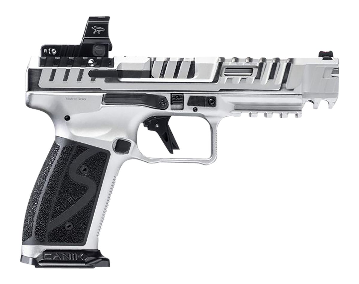 Canik SFx Rival-S Chrome Handgun 9mm Luger 18rd Magazines (2) 5in Barrel wi