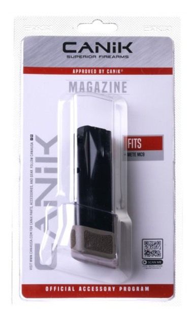 Canik Mete MC9 Handgun Magazine with Grip Extension FDE 9mm Luger 15/rd view 2
