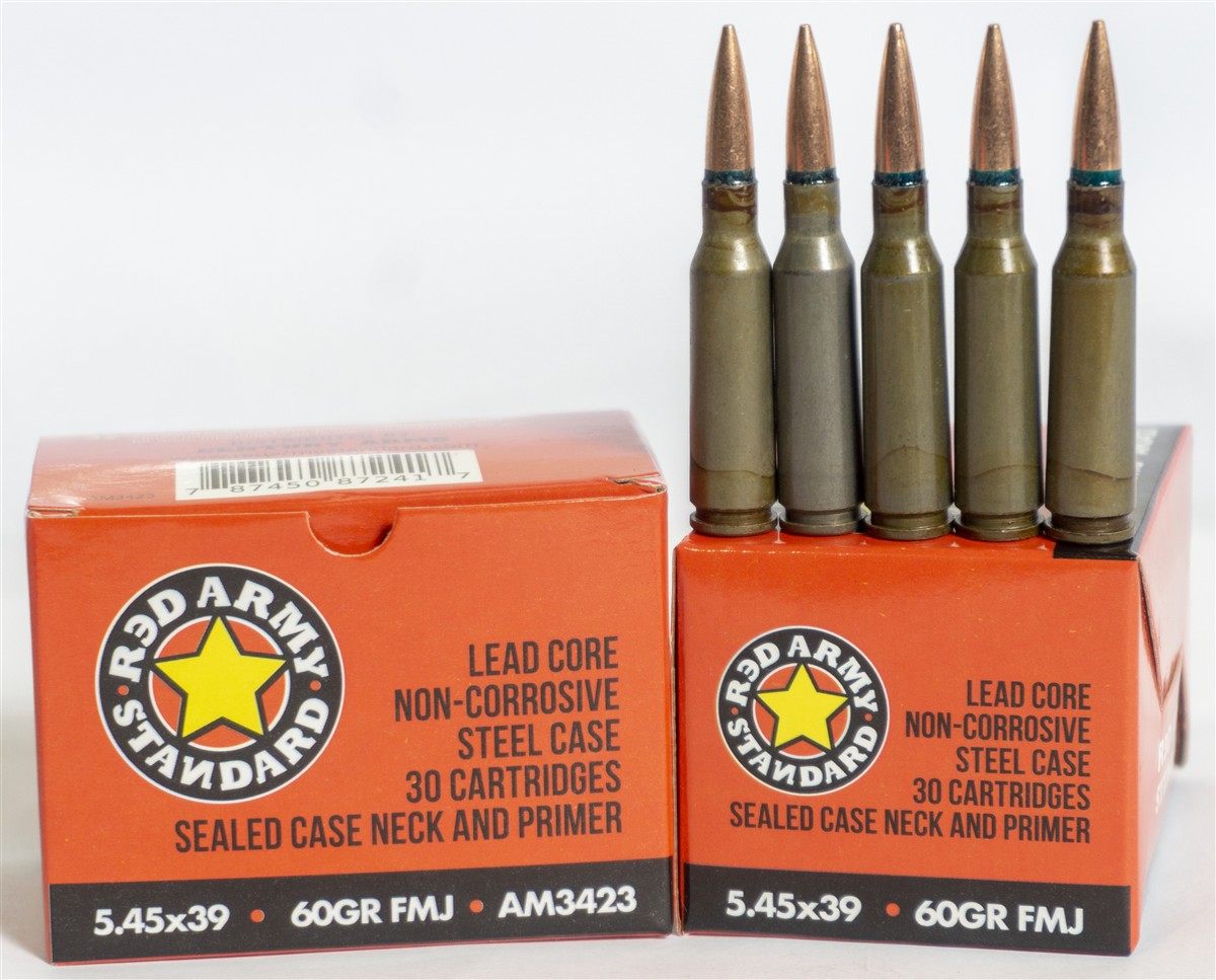 Century Arms Red Army Standard Rifle Ammunition 5.45x39 60gr FMJ Lead Core