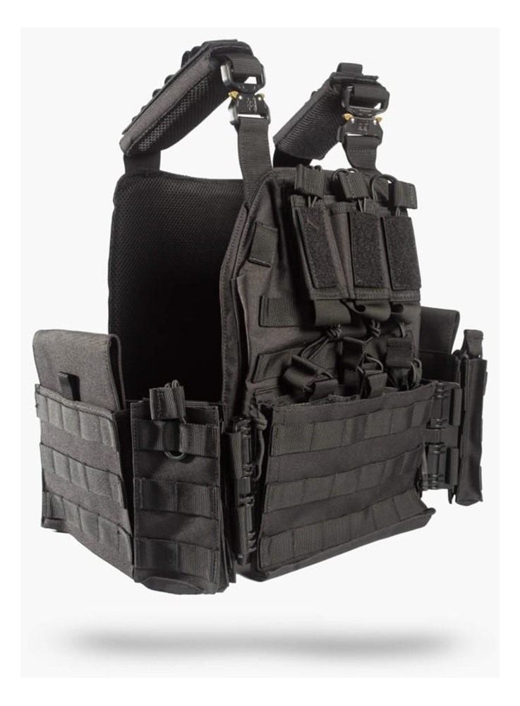 10 Ring Guard Dog Sheppard Body Armor Plate Carrier Black Quick Release view 2
