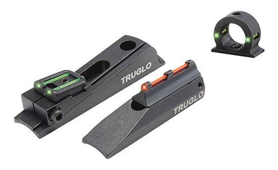 Truglo Bright Xtreme Universal Mzzl Sight Set, with Red Front Ramp, Green R view 2