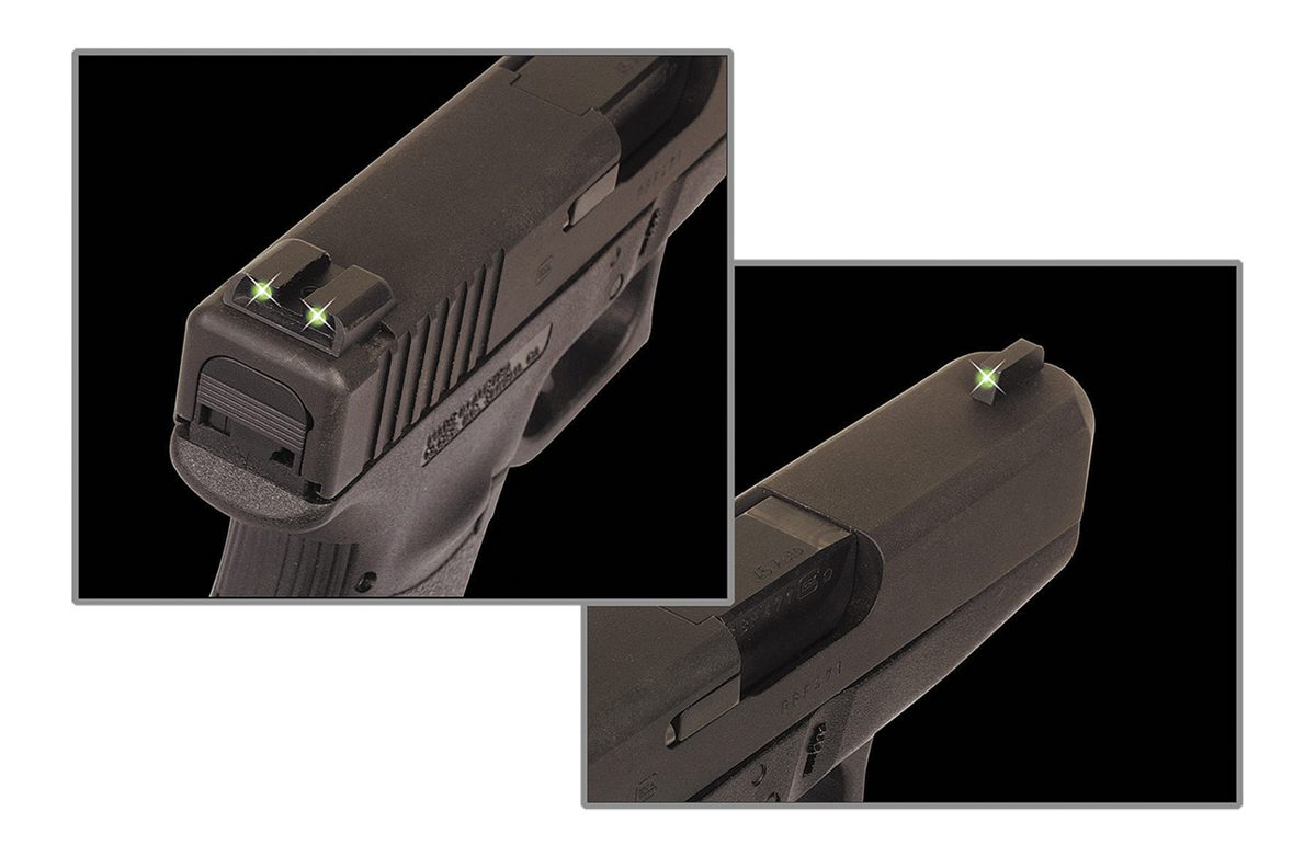 Truglo Pistol Optic, Glow in the Dark Green/White Dot Sight for Smith Wesso view 2