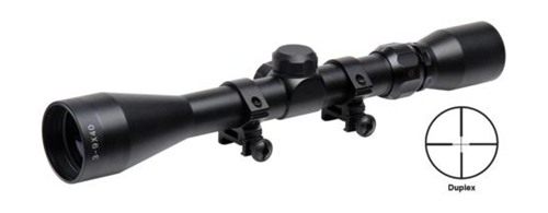 Truglo Trushot Rifle Scope w/Weaver Style Rings - 3-9x40mm 11.52-37.7' 3.15 view 3