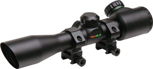 Truglo 4x32mm Crossbow Scope with Weaver Style Rings - Illuminated Dual Col view 2