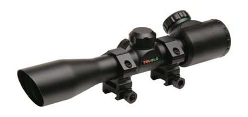 Truglo 4x32mm Crossbow Scope with Weaver Style Rings - Illuminated Dual Col view 3