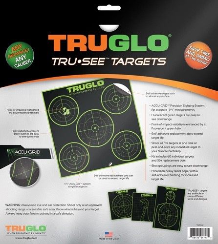 Truglo Tru-See 5-Bull 12X12 Bright Fluorescent Self-Adhesive High-Visible R view 4